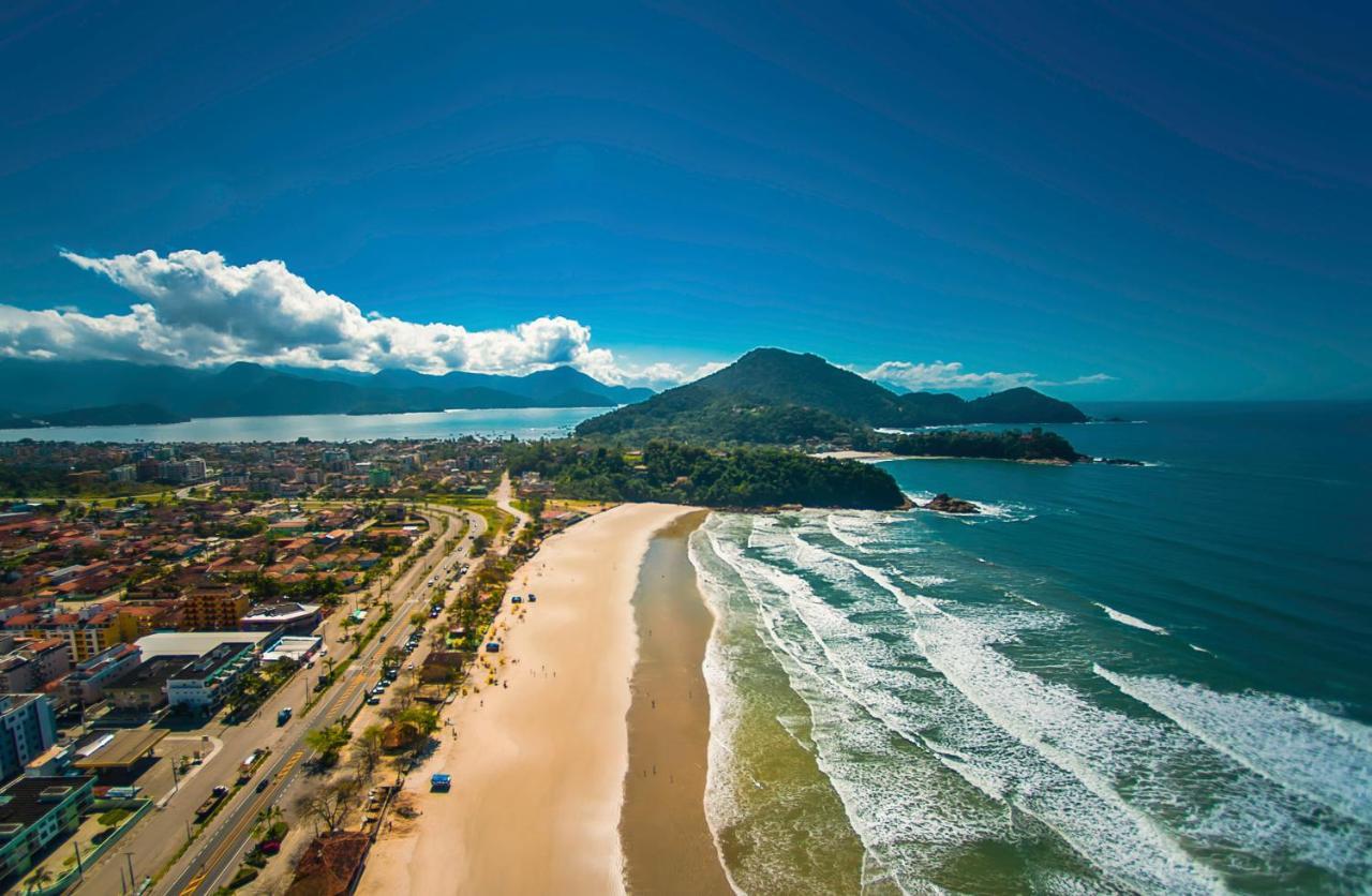 Lindo apê 1 min a pé da areia da Praia Grande-O mais perto! com Varanda Ubatuba Exterior foto